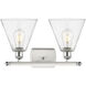 Ballston Ballston Cone LED 18 inch White and Polished Chrome Bath Vanity Light Wall Light in Seedy Glass
