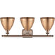Ballston Dome LED 27.5 inch Antique Copper Bath Vanity Light Wall Light
