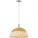 Natural Ballston Dome 1 Light 15.75 inch Brushed Satin Nickel Mini Pendant Ceiling Light
