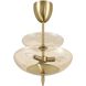 Fiorello 3 Light 14.5 inch Brushed Gold Convertible Pendant Ceiling Light