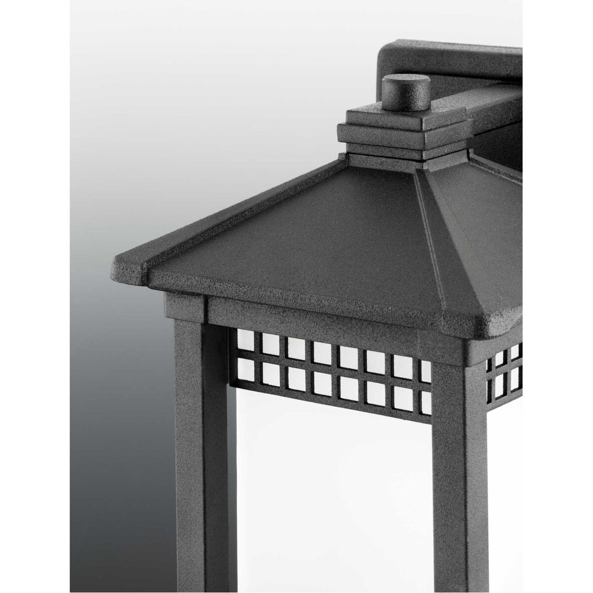 Merit 1 Light 12 inch Textured Black Outdoor Wall Lantern