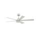 TorchAire 52 52 inch Matte White Ceiling Fan