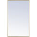 Monet 40 X 24 inch Brass Wall Mirror