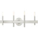 Denmark 4 Light 24 inch Brushed Nickel with Bronze Accents Vanity Sconce Wall Light