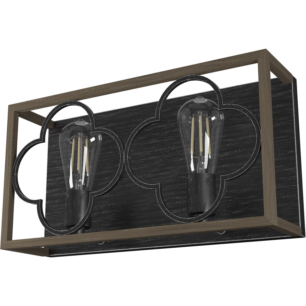 Gablecrest 2 Light 17 inch French Oak and Rustic Iron Vanity Light Wall Light