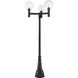 Laurent 3 Light 107.5 inch Black Outdoor Post Mounted Fixture