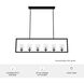Kerrison 6 Light 48 inch Natural Black Iron Linear Chandelier Ceiling Light
