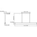 Hudson LED 45 inch Matte Black Linear Chandelier Ceiling Light