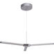 Horizon LED 34.25 inch Chrome Chandelier Ceiling Light