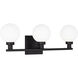 Sean Lavin Clybourn 3 Light 21.63 inch Midnight Black Bath Vanity Wall Light