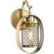 Mid-Century Modern 1 Light 6 inch Natural Brass Wall Sconce Wall Light