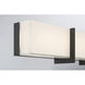 High Rise LED 24.25 inch Dark Matte Black Bath Bar Wall Light