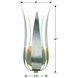 Broche Bath Sconce Wall Light in Antique Silver