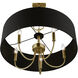 Huntington 5 Light 23 inch Antique Brass Pendant Chandelier Ceiling Light