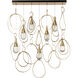 Lyric 7 Light 52.1 inch Modern Brass Linear Pendant Ceiling Light