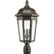 Verdae 3 Light 23 inch Antique Bronze Outdoor Post Lantern, Design Series