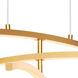 Sway 3 Light 4.3 inch Black Pendant Ceiling Light in Gold