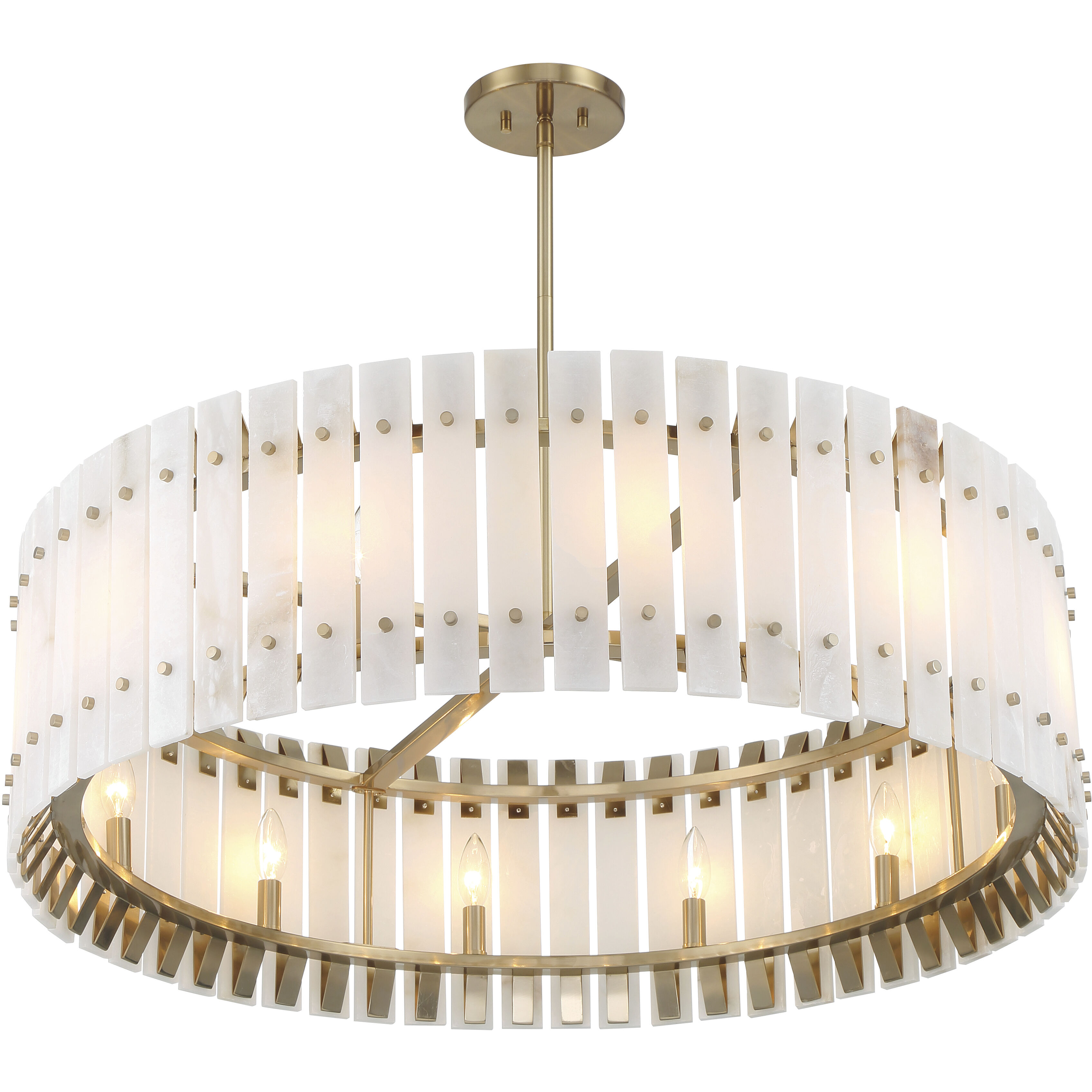 Bardon 12 Light 36 inch Celeste Brass Pendant Ceiling Light