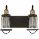 Lansing 2 Light 13.5 inch English Bronze and Warm Brass Bathroom Vanity Light Wall Light