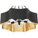 Ottavio 5 Light 28 inch Matte Black and Vintage Brass Pendant Ceiling Light