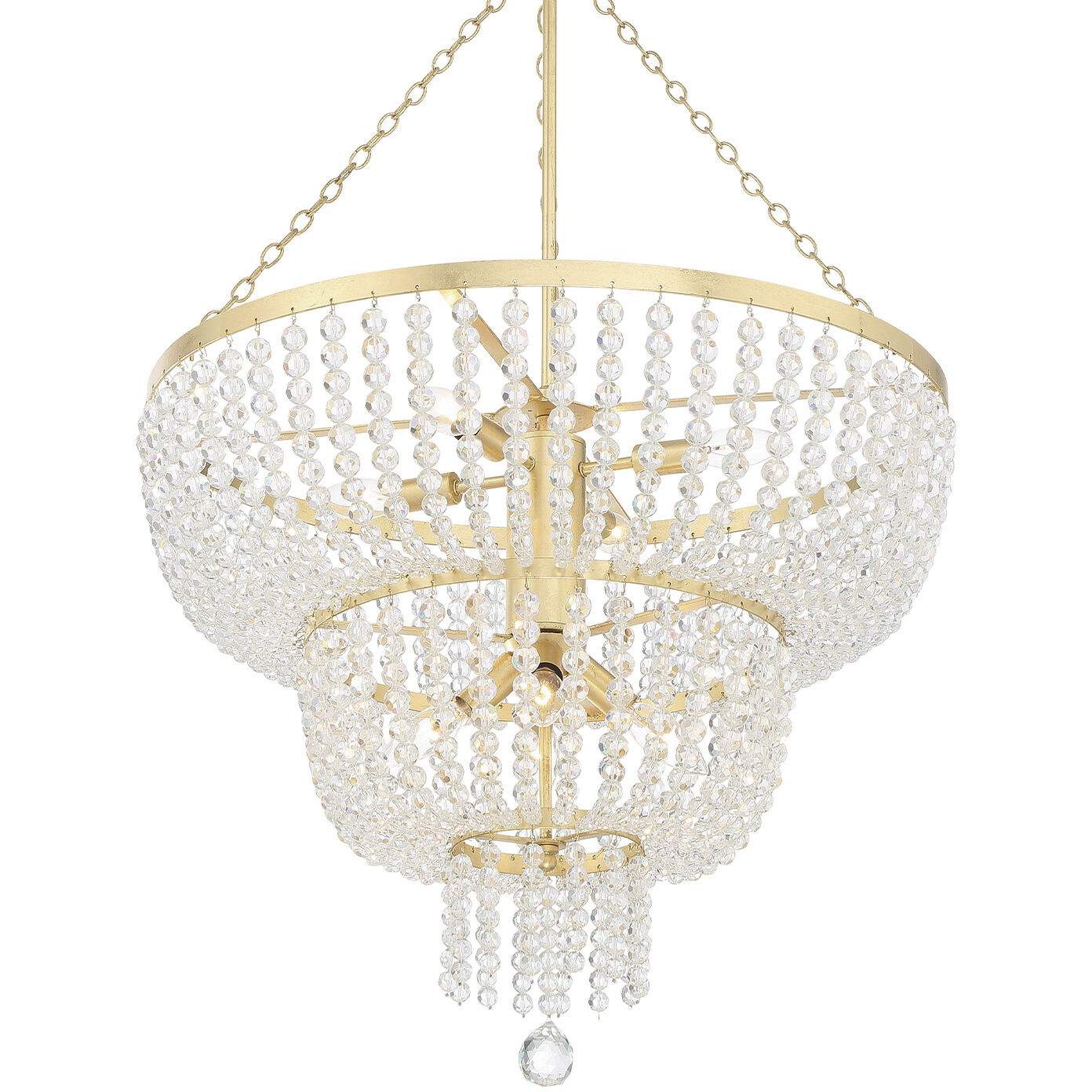 Rylee 8 Light 24.75 inch Antique Gold Chandelier Ceiling Light