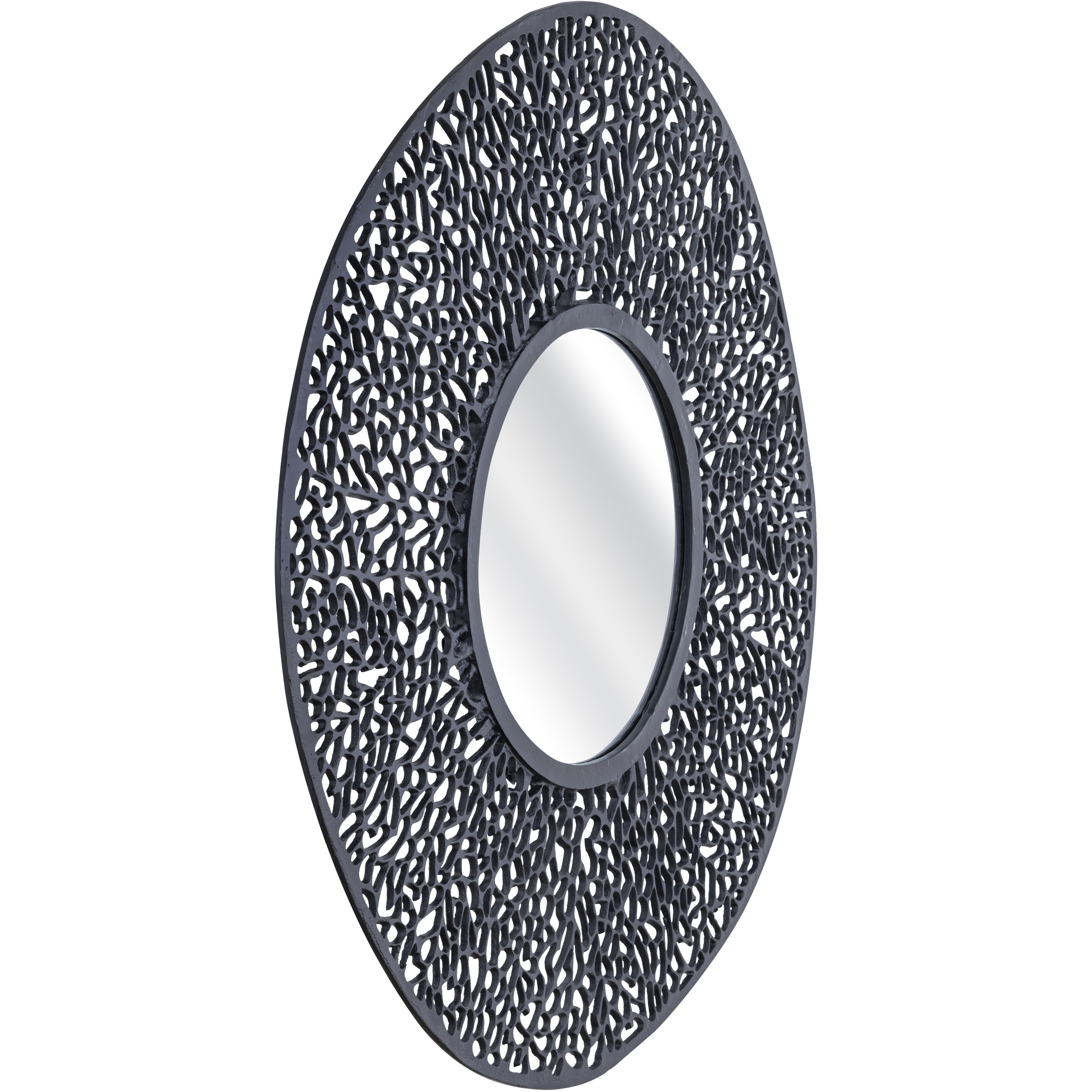 Azoni 45 X 45 inch Matte Black Wall Mirror