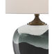 Boreal 25 inch 150 watt White/Green/Antique Brass Table Lamp Portable Light