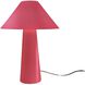 Portable 21.5 inch 60.00 watt Cerise and Brushed Brass Portable Lamp Portable Light