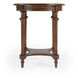 Hellinger Round End Table in Medium Brown