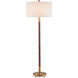 Bravo 66.25 inch 150 watt Mahogany/Antique Brass Floor Lamp Portable Light