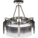 Aenon 3 Light 16.5 inch Pewter Semi-Flush Mount Ceiling Light
