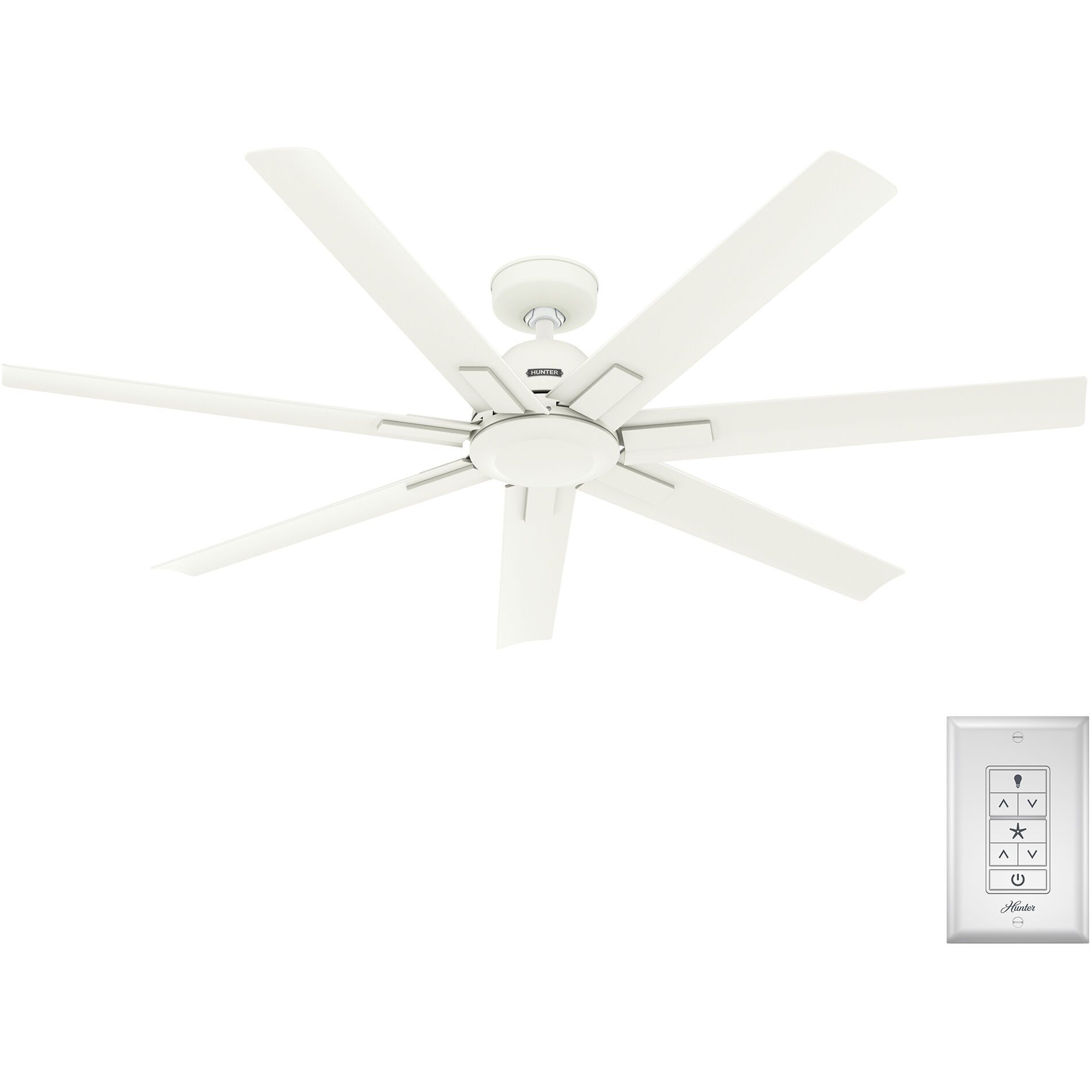 Downtown 60 inch Matte White Outdoor Ceiling Fan