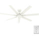 Downtown 60 inch Matte White Outdoor Ceiling Fan