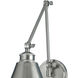 Aidan 8 inch Brushed Nickel Swingarm Sconce Wall Light