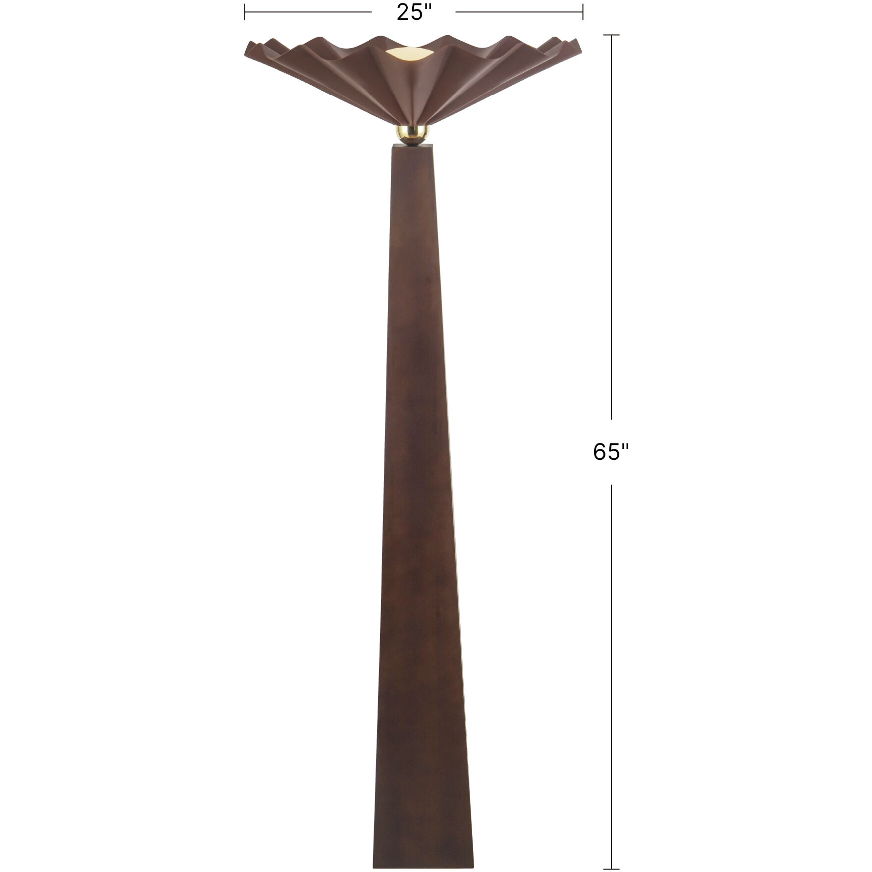 Furrow 65 inch 60 watt Pine Green Floor Lamp Portable Light