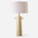 Florero 32 inch 150.00 watt Pale Yellow Crackled Glaze and Brushed Nickel Table Lamp Portable Light