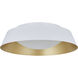 Flare LED 18 inch Matte White with Gold Inner Flush Mount Ceiling Light