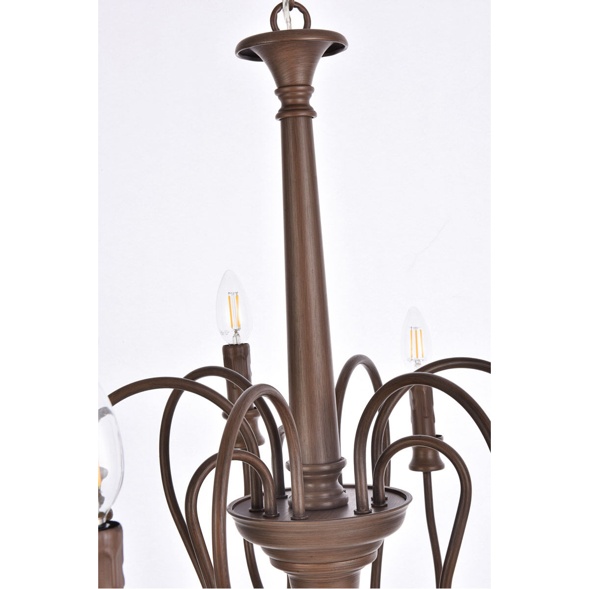 Flynx 9 Light 31 inch Weathered Oak Pendant Ceiling Light