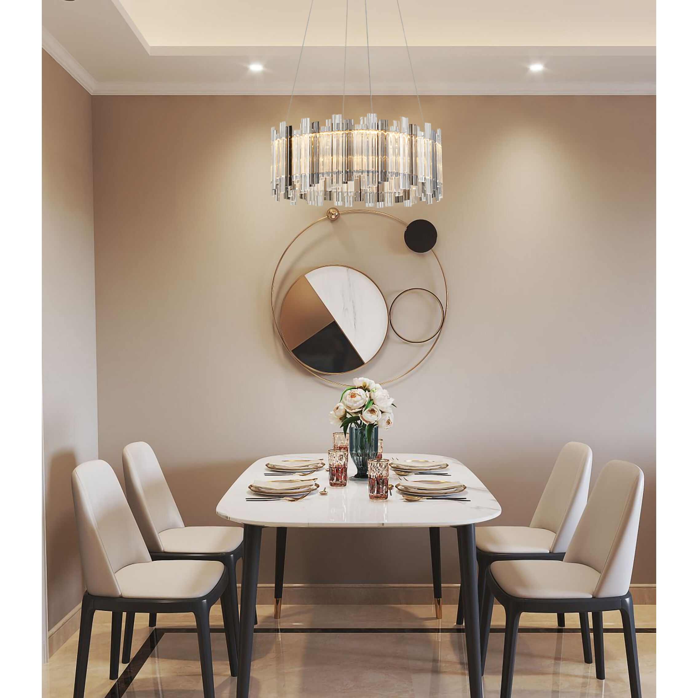 Canada LED 24 inch Chrome Chandelier Ceiling Light