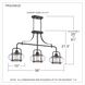Trilogy 3 Light 38 inch Old Bronze Island Chandelier Ceiling Light