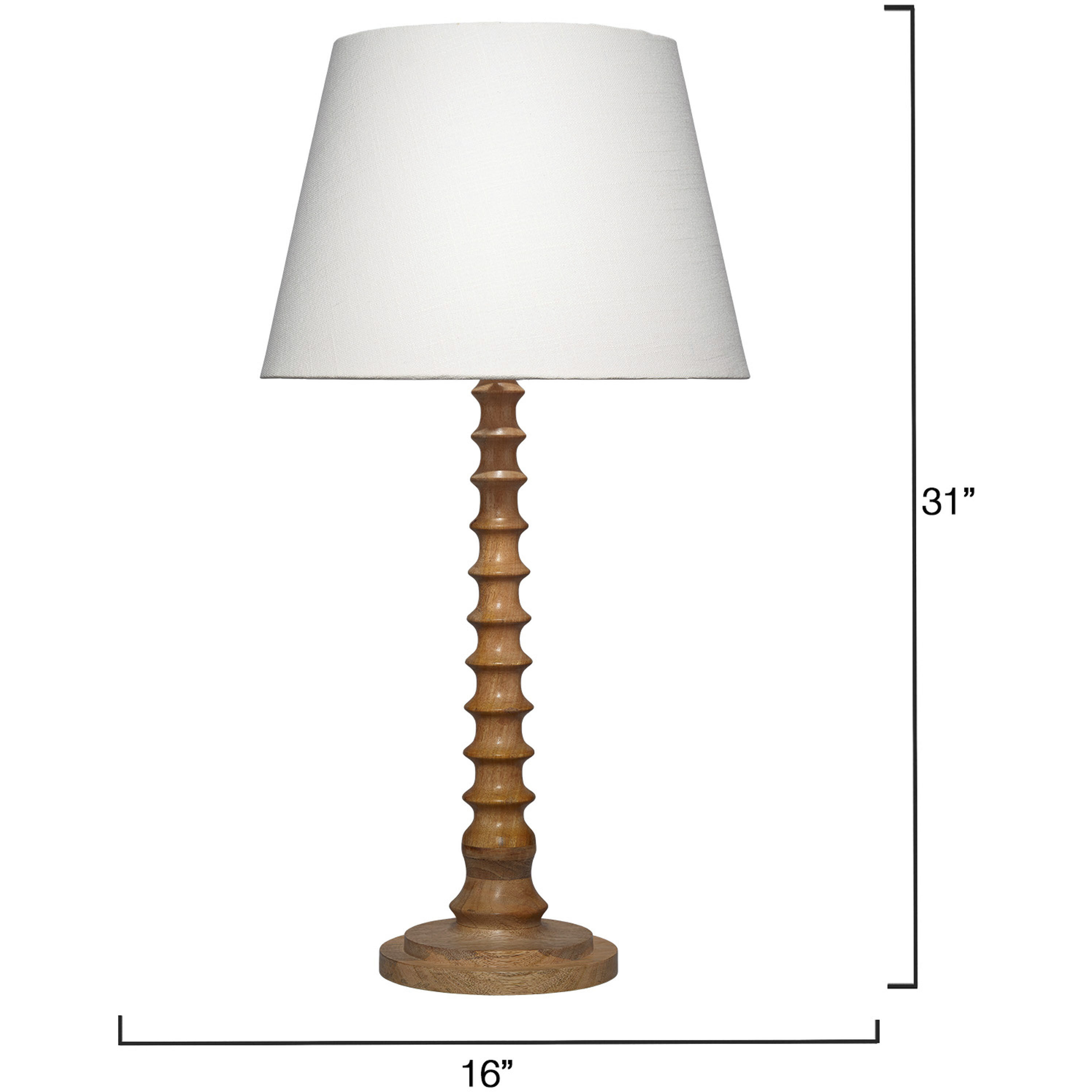 Revolution 31 inch 60 watt Natural Mango Wood with Satin Finish Table Lamp Portable Light