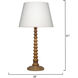 Revolution 31 inch 60 watt Natural Mango Wood with Satin Finish Table Lamp Portable Light