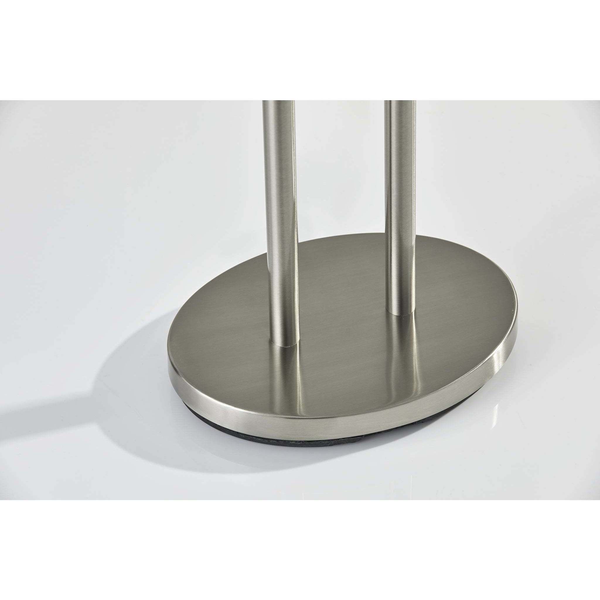 Duet 27 inch 60.00 watt Satin Steel Table Lamp Portable Light in Brushed Steel