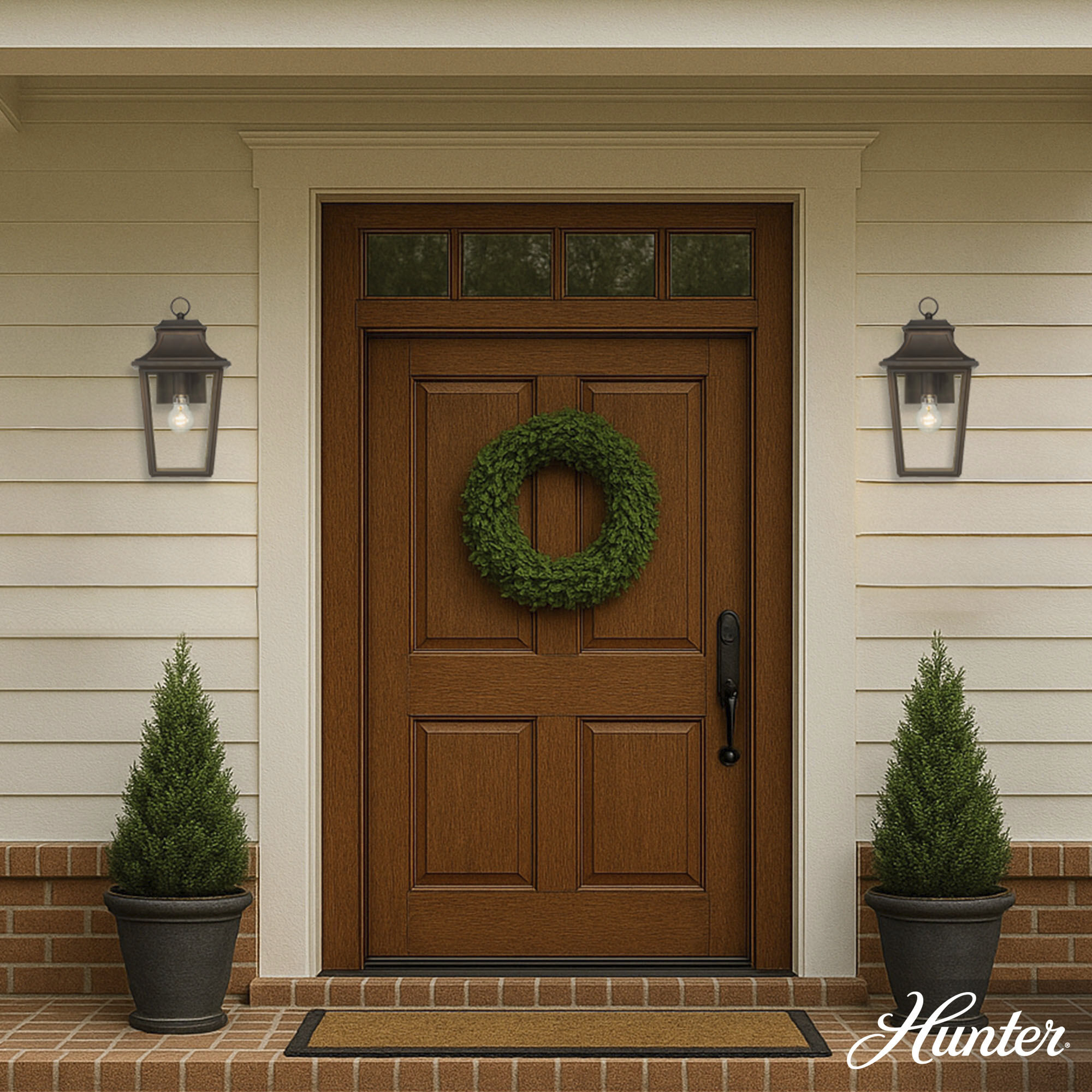 Spring Cove 1 Light 15 inch Matte Bronze Outdoor Wall Lantern, Medium