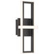 Bordo LED 16 inch Black Outdoor Wall Sconce