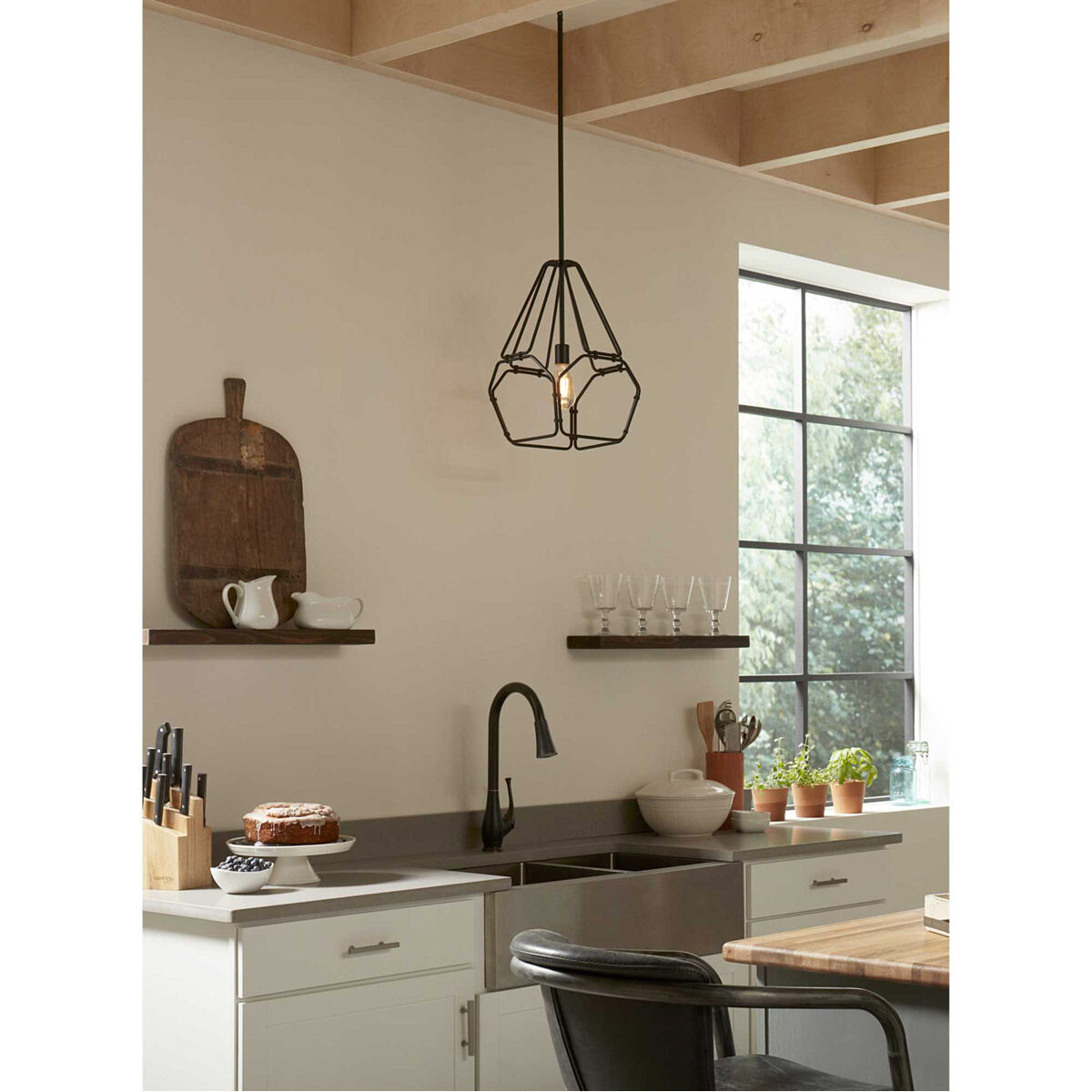Ballinger 1 Light 12.5 inch Matte Black Pendant Ceiling Light