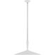 AERIN Rosetta LED 26 inch Matte White and Polished Nickel Pendant Ceiling Light, XL