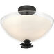 Elowen 3 Light 15 inch Dark Matte Black Semi-Flush Mount Ceiling Light