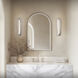 Stanchion LED 4 inch White Marble and Brushed Nickel ADA Wall Sconce Wall Light