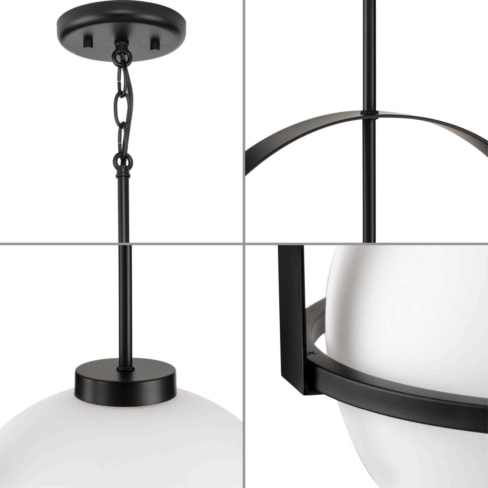 Delayne 1 Light 16.12 inch Matte Black Pendant Ceiling Light